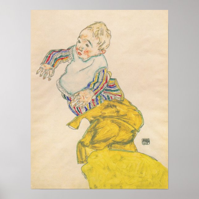 Affiche Schiele - Nephew Anton Peschka 1915 (Devant)