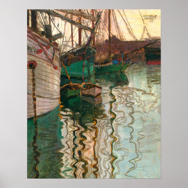 Affiche Schiele - Port de Trieste (Devant)
