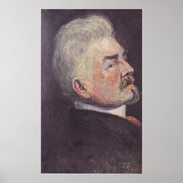 Affiche Schiele - Portrait de Leopold Czihaczek de profil… (Devant)