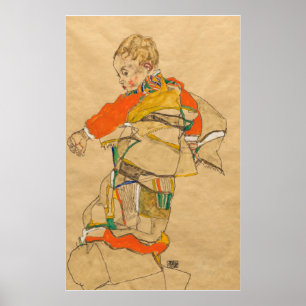 Affiche Schiele - Portrait d'un enfant (Anton Peschka Jr.)