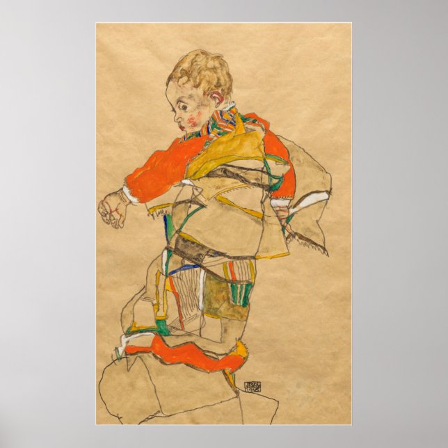 Affiche Schiele - Portrait d'un enfant (Anton Peschka Jr.) (Devant)