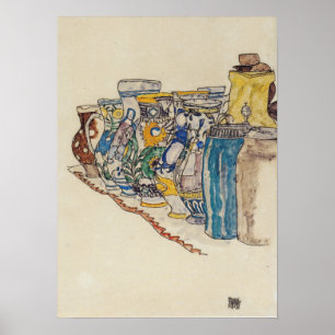 Affiche Schiele - Pot de paysan peint 1918