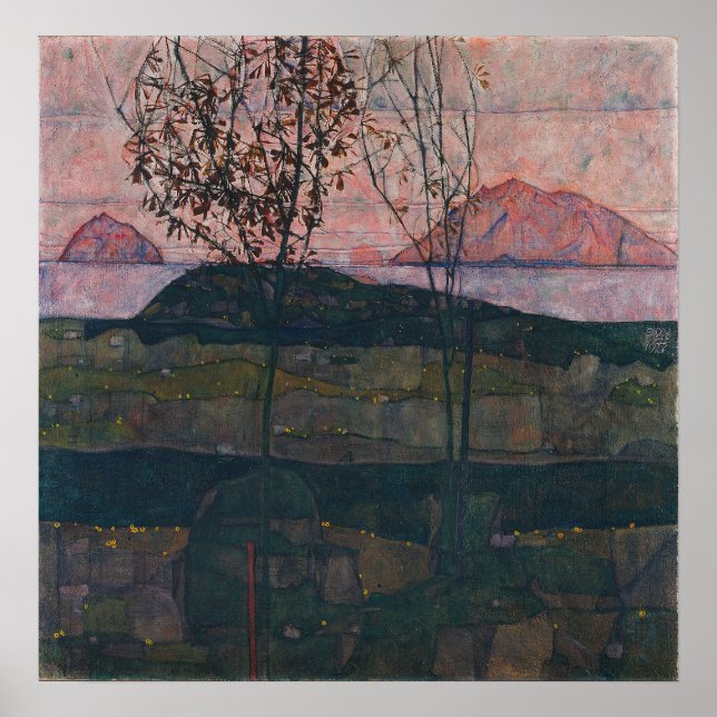 Affiche Schiele - Soleil Couchant (Devant)