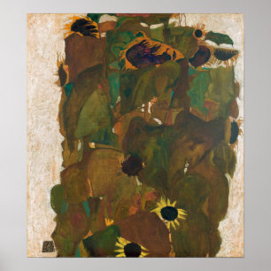 Affiche Schiele - Tournesols