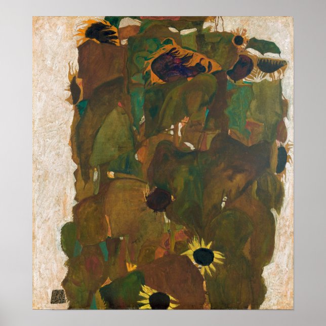 Affiche Schiele - Tournesols (Devant)