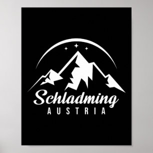 Affiche Schladming Autriche Station de ski Ski Snowboard