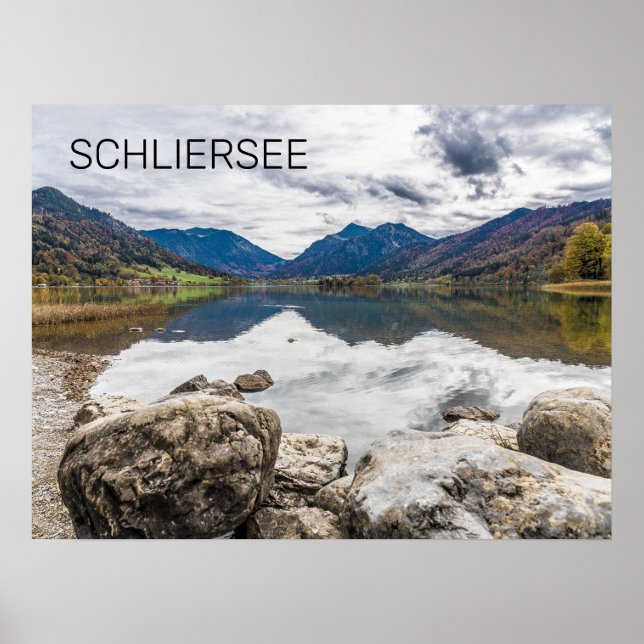 Affiche Schliersee Bavière Lac Allemagne Panorama Souvenir (Devant)