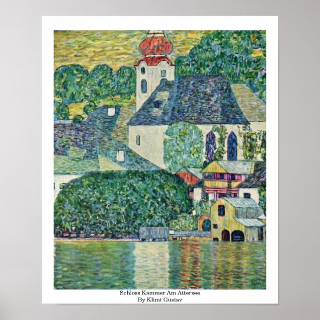 Affiche Schloss Kammer Am Atsee Par Klimt Gustav (Devant)