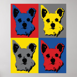 Affiche Schnauzer pop art