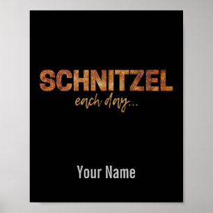 Affiche Schnitzel Chaque Jour Drôle Cutlet Escalope Design