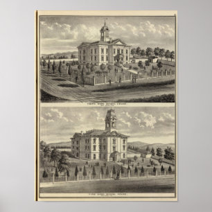 Affiche School houses, San Jose, California