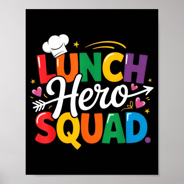 Affiche School Lunch Hero Squad Cafeteria Workers Crew Lad (Devant)
