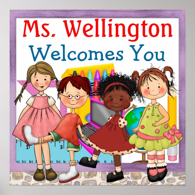 Affiche School Teacher Welcome Sign - SRF (Devant)