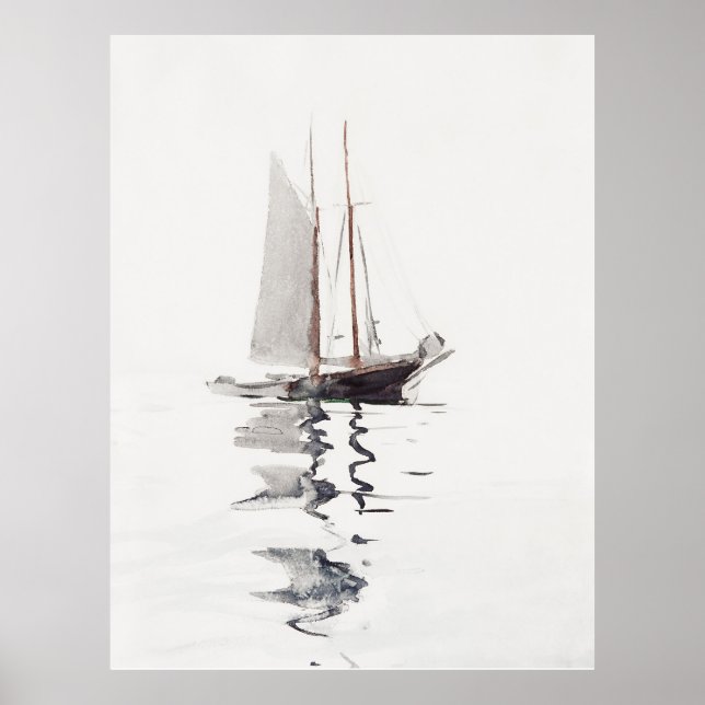 Affiche Schooner à deux mâts avec Dory (1894) (Devant)
