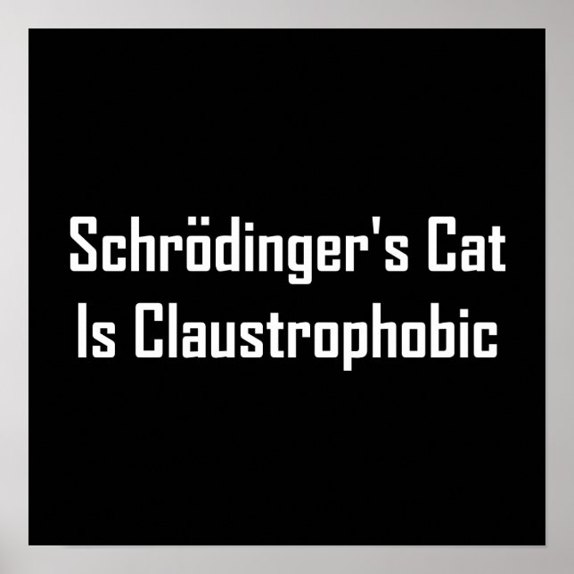 Affiche Schrodingers Cat Is Claustrophobes (Devant)