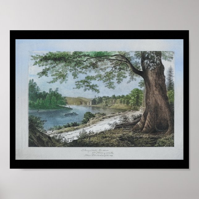 Affiche Schuylkill River Manayunk Philadelphia PA Imprimer (Devant)