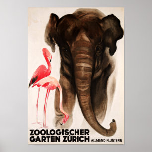 Affiche " Schweiz : 1929/heute Zürich - Zoologischer Garte
