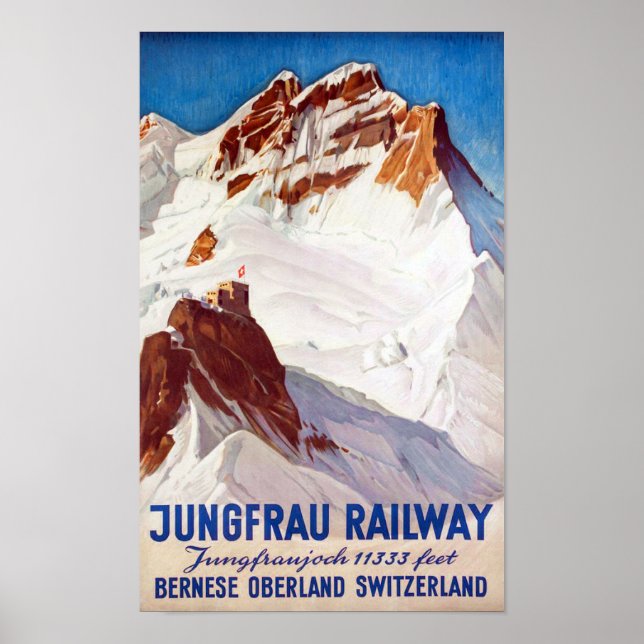 Affiche " Schweiz : 1936 Berner Oberland - Jungbahn Reise (Devant)