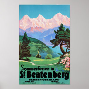 Affiche " Schweiz : 2022/heute Kt. Berne - St. Beatenberg.