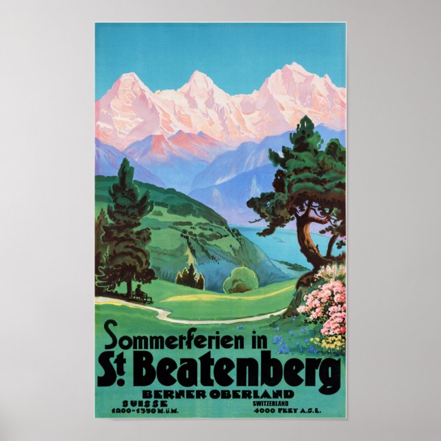 Affiche " Schweiz : 2022/heute Kt. Berne - St. Beatenberg. (Devant)