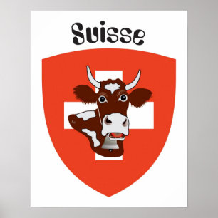 Affiche Schweiz, Suisse, Svizzera, Svizra, Switzerland