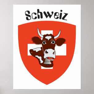 Affiche Schweiz, Suisse, Svizzera, Svizra, Switzerland