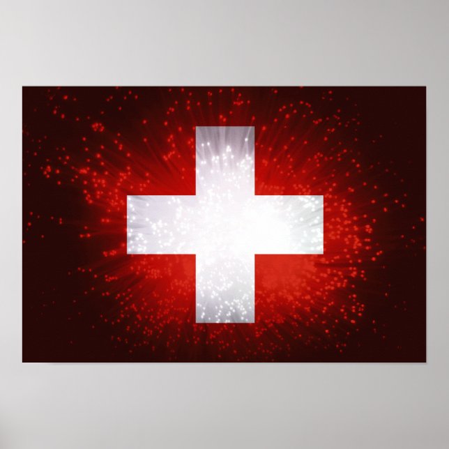 Affiche Schweiz; Switzerland Flag (Devant)