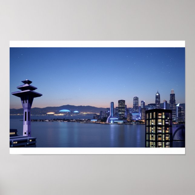 Affiche Sci-Fi city background (Devant)