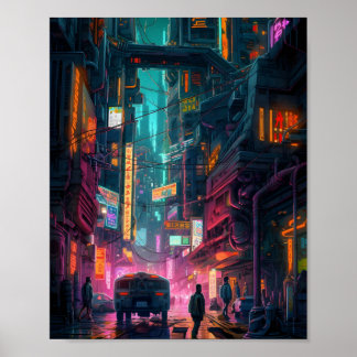 Affiche Sci-Fi Cyberpunk Art Design