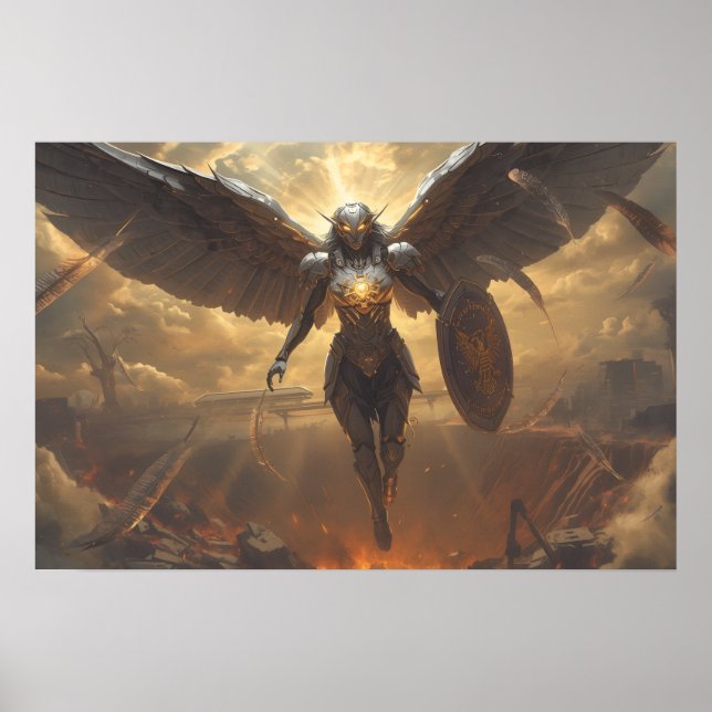 Affiche Sci Fi Fantastique : Valkyrie de l'Aube en Ruines (Devant)