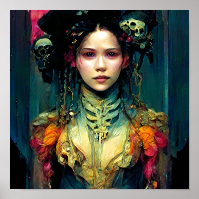 Affiche Sci-Fi Imaginaire d'oursin arc-en-ciel (Devant)