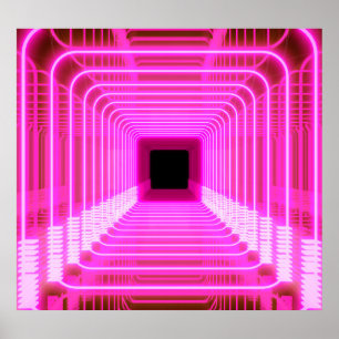 Affiche Sci-Fi Retro 3D : Illustration d'art pop