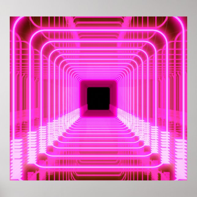 Affiche Sci-Fi Retro 3D : Illustration d'art pop (Devant)