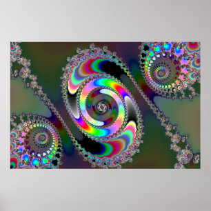 Affiche scie à chaîne - fractale