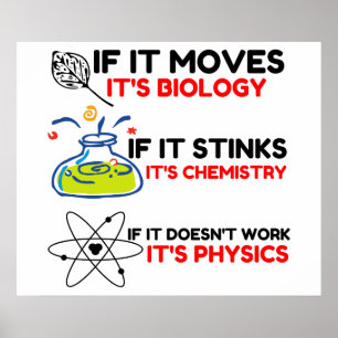 AFFICHE SCIENCE BIOLOGY CHIMIISTRY PHYSICS