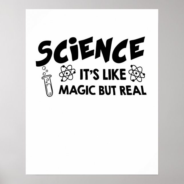 Affiche SCIENCE C'EST COMME UN DÎNER Drôle MAGIQUE SCIENTI (Devant)