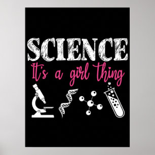 Affiche Science - C'est une fille qui est drôle