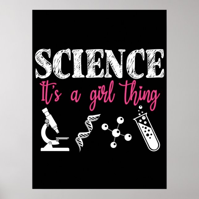 Affiche Science - C'est une fille qui est drôle (Devant)