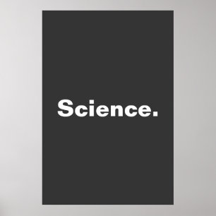 Affiche Science - conception minimaliste d'un mot