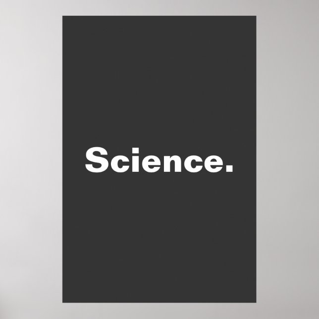 Affiche Science - conception minimaliste d'un mot (Devant)