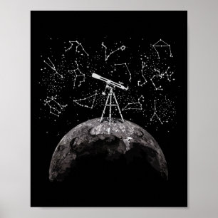 Affiche Science de la Lune - Professeur d'astronomie, Astr