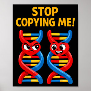 Affiche Science drôle de jeu de mots Biologie ADN Blague P