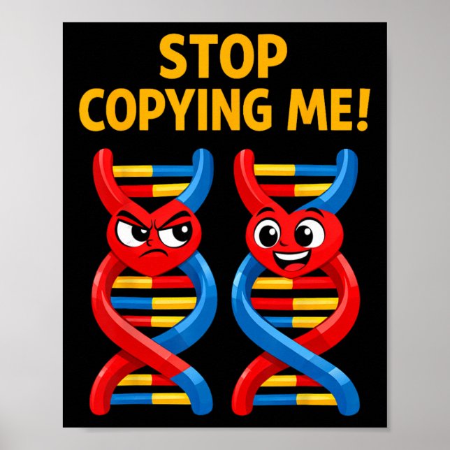 Affiche Science drôle de jeu de mots Biologie ADN Blague P (Devant)