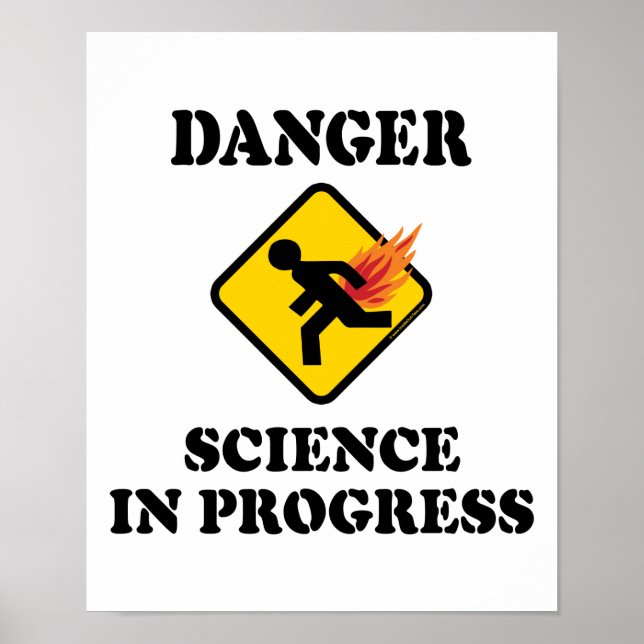 Affiche Science du danger en cours - Humour de pet enflamm (Devant)