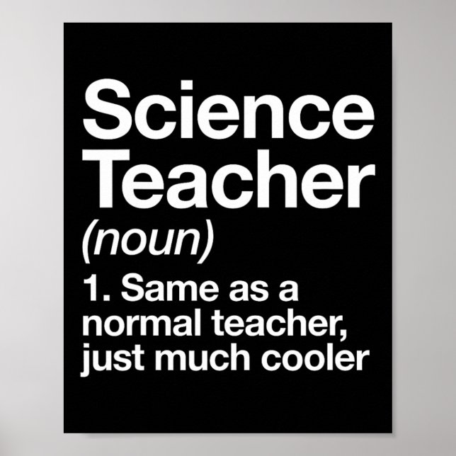 Affiche Science Enseignant Définition Fun Ck À L'École D'A (Devant)