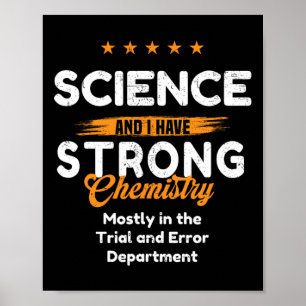 Affiche Science Lover Avec Chimie Émotionnelle ~ Funny Val