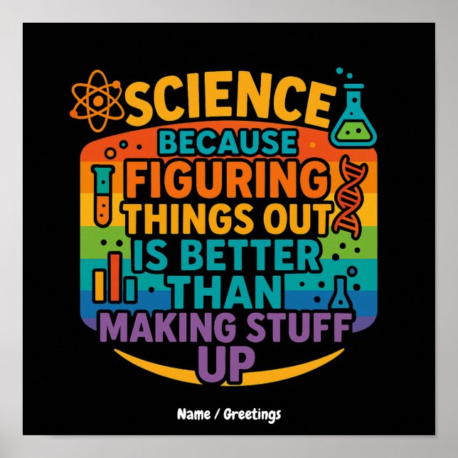 Affiche Science Parce que Découvrir les Choses est un Cade (Devant)