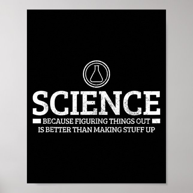 Affiche Science Physique Chimie Nerd Citation Drôle Scient (Devant)