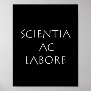 Affiche Scientia ac labore