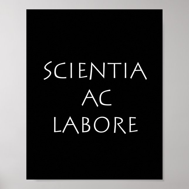 Affiche Scientia ac labore (Devant)